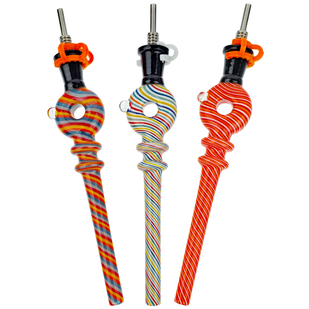 7.5" Vac Stack Swirl Donut Nectar Straw