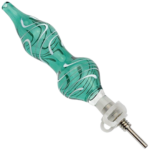 6" White Swirl Nectar Straw - Image 2