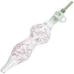 6" White Swirl Nectar Straw - Image 3