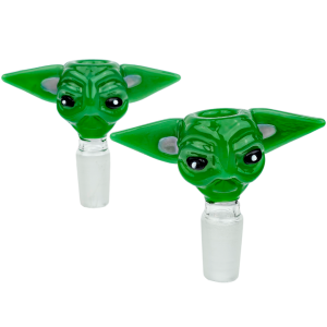 2.5" 14mm Sculpted Grogu Baby Yoda Glass Flower Bowl