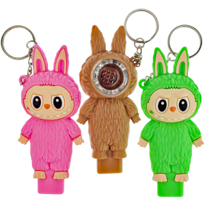 4" Silicone Labubu Key Chain Hand Pipe