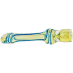 3" Flat Mouth Fume Color Swirl Chillum - Image 6