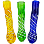 3.5" Color w/ White Swirl Chillum