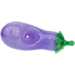 3" 14mm Eggplant Glass Flower Bowl - Image 2