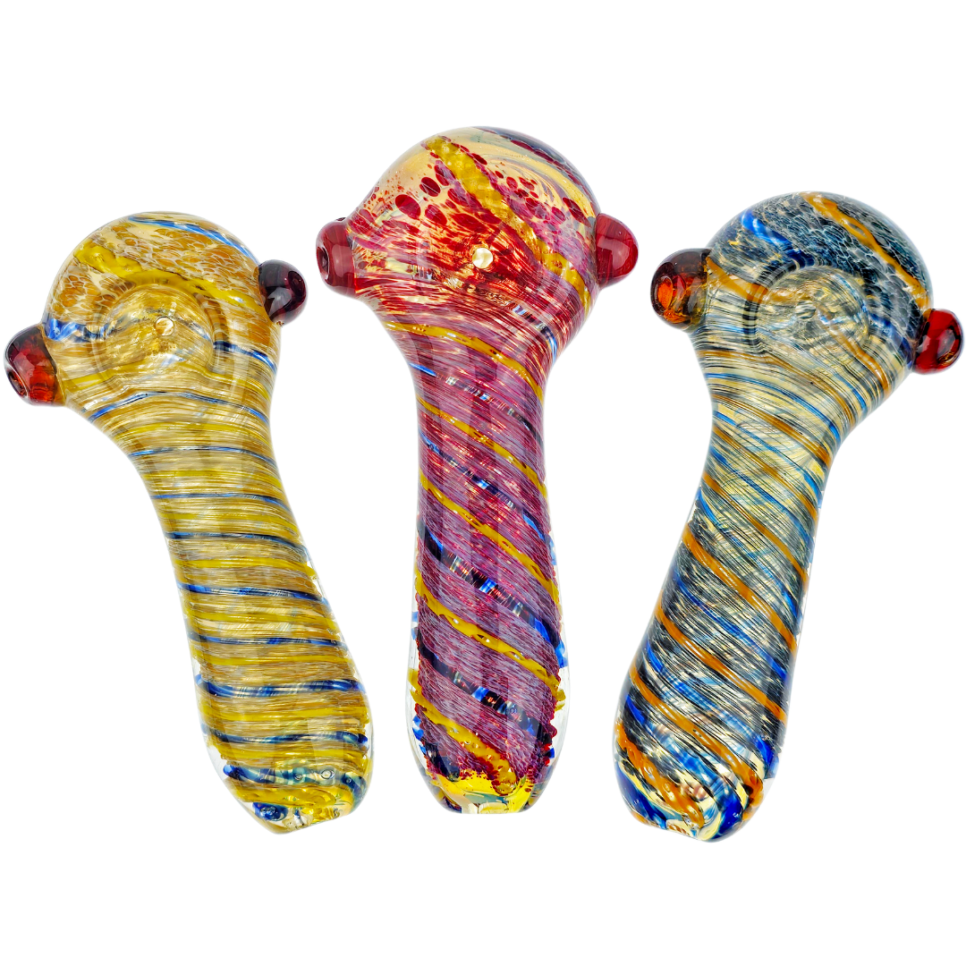 5" Frit Color Swirl Fume Hand Pipe