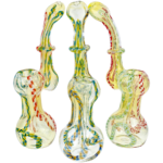 7" Two-Tone Twisted Cane Bubbler - Image 8