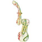 7" Two-Tone Twisted Cane Bubbler - Image 4