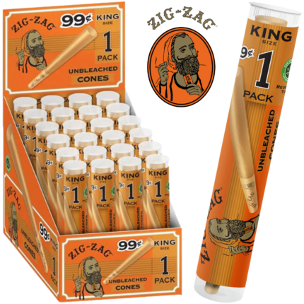 Zig Zag Paper Cones King - 1pk