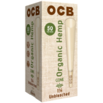 OCB Organic Hemp 1 ¼ Cones 50 Count Tower - Image 3