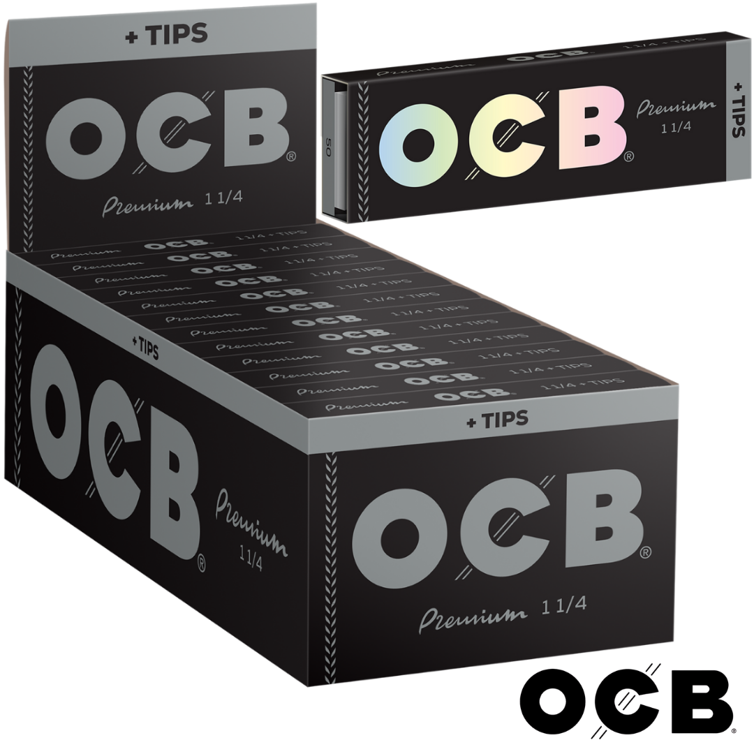 OCB Premiums 1 14 + Tips Display OCB Premium 1 ¼ Papers + Tips - Image 1