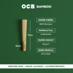 OCB Bamboo Mini Cones - 10 Count / 24 Packs - Image 6