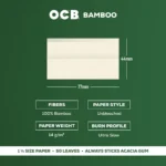 OCB Bamboo 1 ¼  Papers + Tips - Image 4