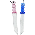 5" Glass Dichro Sword Pendant Dab Tool