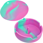 4" Silicone Ash Tray w/ Lid - Image 3