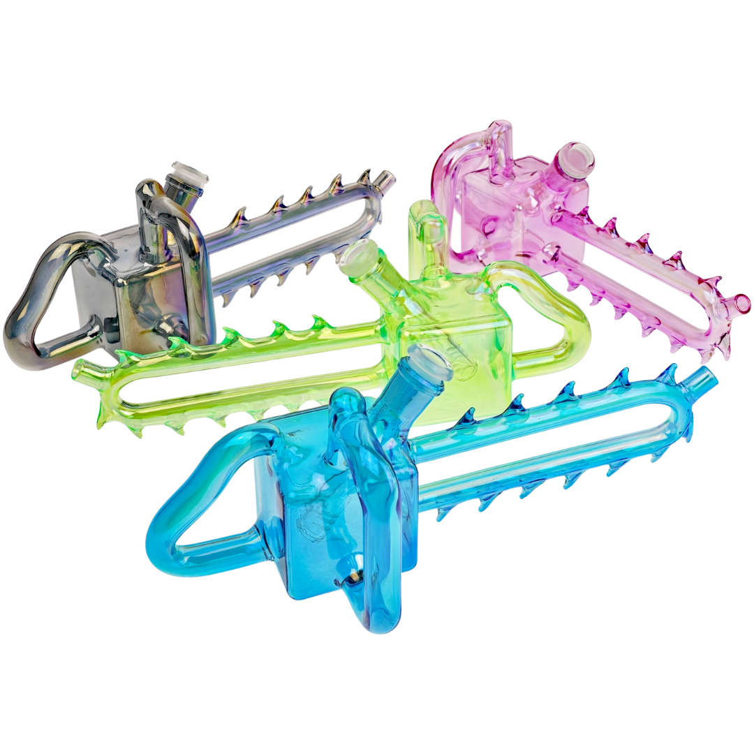 12" Iridescent Chainsaw Bong
