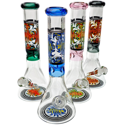 14" 7mm Thick Wigwag Decal Beaker