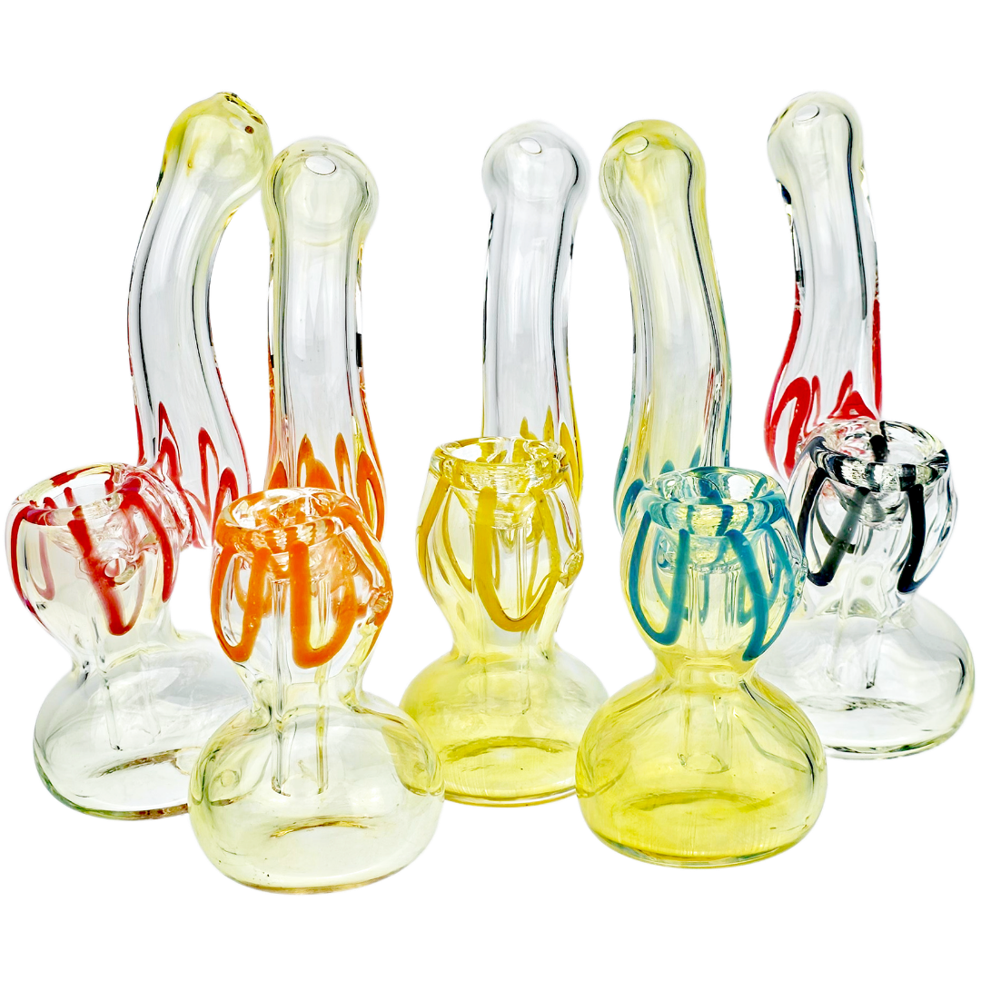 BUB-126 Water Bubblers 5" Fume Accent w/ Color Line Mini Bubbler - Image 1