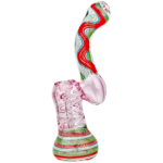 8" Color Wave Neck & Base Sectional Bubbler - Image 3