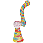 8" Reversal Base Color Bowl & Twisted Line Neck Bubbler - Image 2