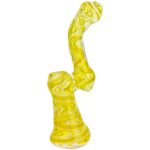8" Fume Two-Tone Color Line Reversal Bubbler - Image 2