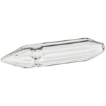 4" Clear Skinny Square Thick Hand Pipe - Image 2
