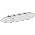 4" Clear Skinny Square Thick Hand Pipe - Image 4