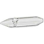 4" Clear Skinny Square Thick Hand Pipe - Image 3