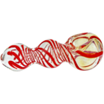 4" Fume w/ Single Color Line Swirl Hand Pipe - Image 3