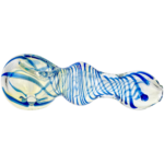 4" Fume w/ Single Color Line Swirl Hand Pipe - Image 6