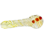 4.5" Fume w/ Single Color Line Swirl Three Dot Hand Pipe - Image 4