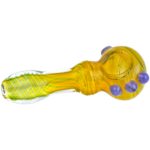 4.5" Green Fume w/ Color Accent & Dots Hand Pipe - Image 3