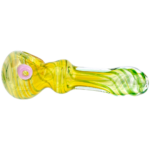 4.5" Green Fume w/ Color Accent & Dots Hand Pipe - Image 2