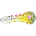 4.5" Frit Head Fume Color Dot Body Hand Pipe - Image 3