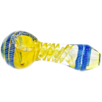 4.5" Twisted Cane Head & Mouth w/ Fume Inner Swirl Hand Pipe - Image 2
