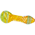 4.5" Twisted Cane Head & Mouth w/ Fume Inner Swirl Hand Pipe - Image 4