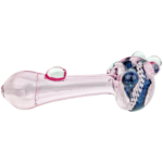 5" Assorted Pink Hand Pipe w/ Dots - Image 3