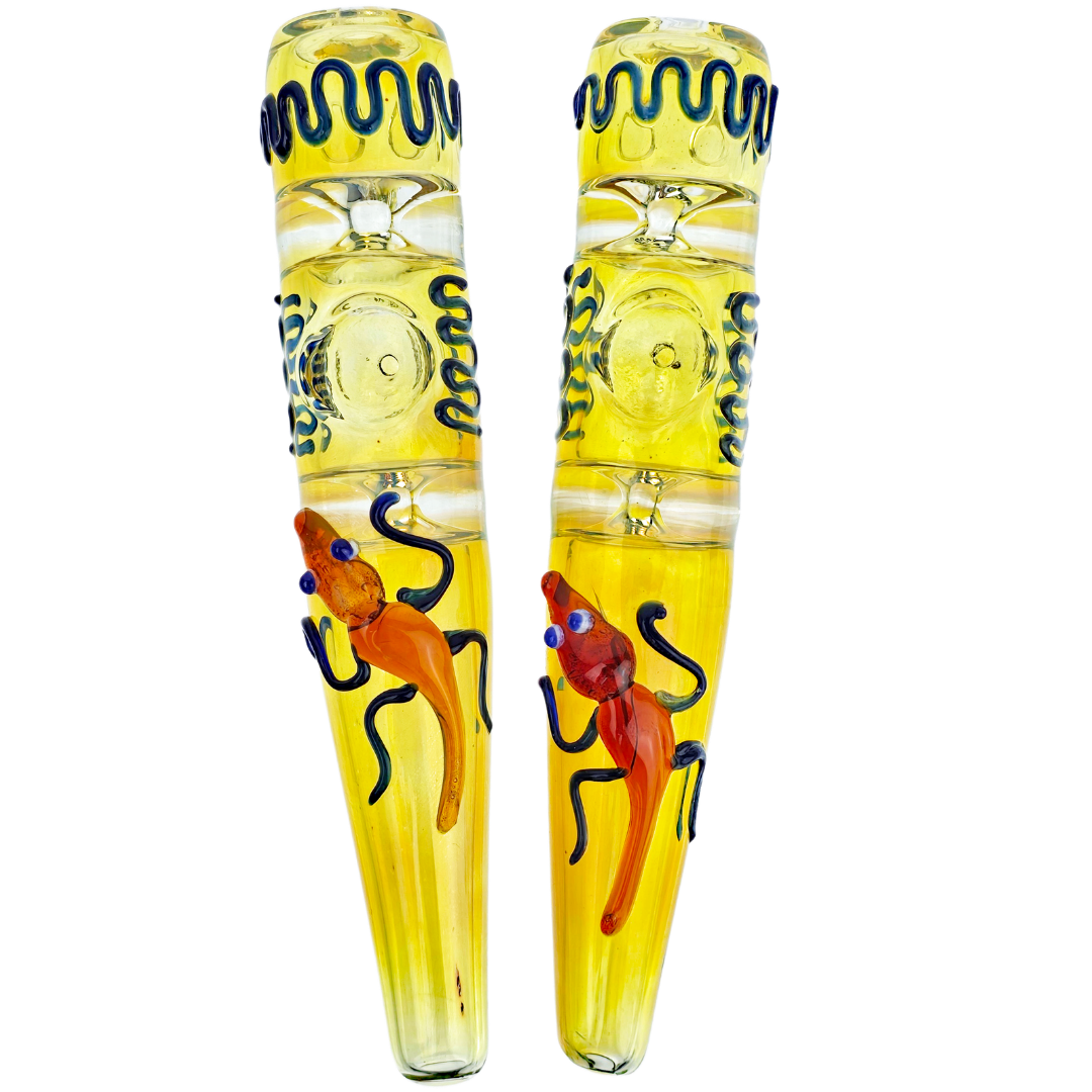 HP-249 Weed Pipes 7" Squiggle Accent w/ Lizard Steamroller - Image 1