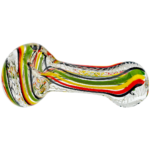 4.5" Super Thick Rasta Line w/ Twisted Cane Hand Pipe - Image 2