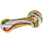 4.5" Super Thick Rasta Line w/ Twisted Cane Hand Pipe - Image 3