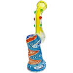 7" Color Wave Body Fume w/ Color Dot Neck Bubbler - Image 2