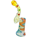 7" Color Wave Body Fume w/ Color Dot Neck Bubbler - Image 3