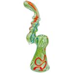 8" Color Frit w/ Multi Color Line Bubbler - Image 2