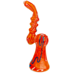 8" Color Frit w/ Multi Color Line Bubbler - Image 3