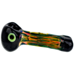 4.5" Black Accent Mouth & Head Fume Dot Body Hand Pipe - Image 3