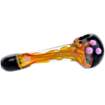 4.5" Black Accent Mouth & Head Fume Dot Body Hand Pipe - Image 4