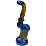 7" Two-Tone Wrap & Rake Flat Mouth Sherlock Bubbler - Image 4