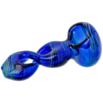 4" Cobalt Fume Wave Infinity Body Hand Pipe - Image 2