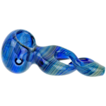 4" Cobalt Fume Wave Infinity Body Hand Pipe - Image 4