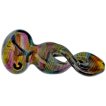 4" Cobalt Fume Wave Infinity Body Hand Pipe - Image 3