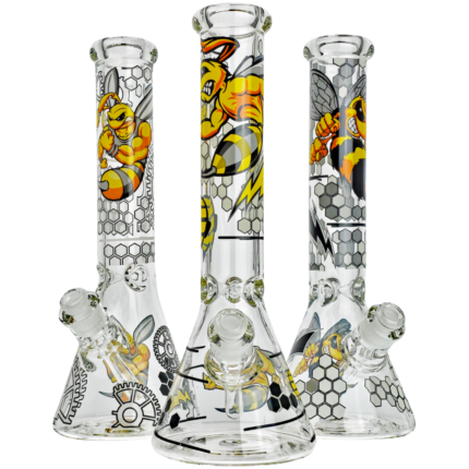14" 7mm Hornet Decal Beaker